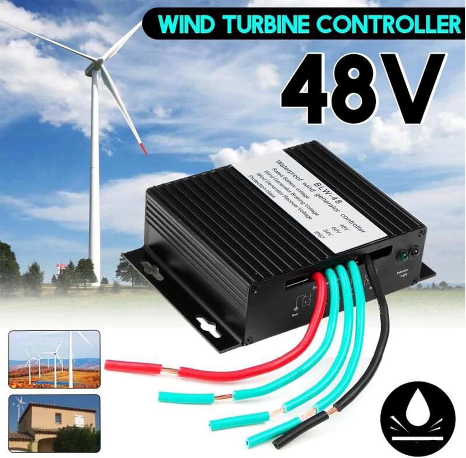 電子式】 👕 12v,1200W-3600W MPPTハイブリッド風力ソーラーチャージ